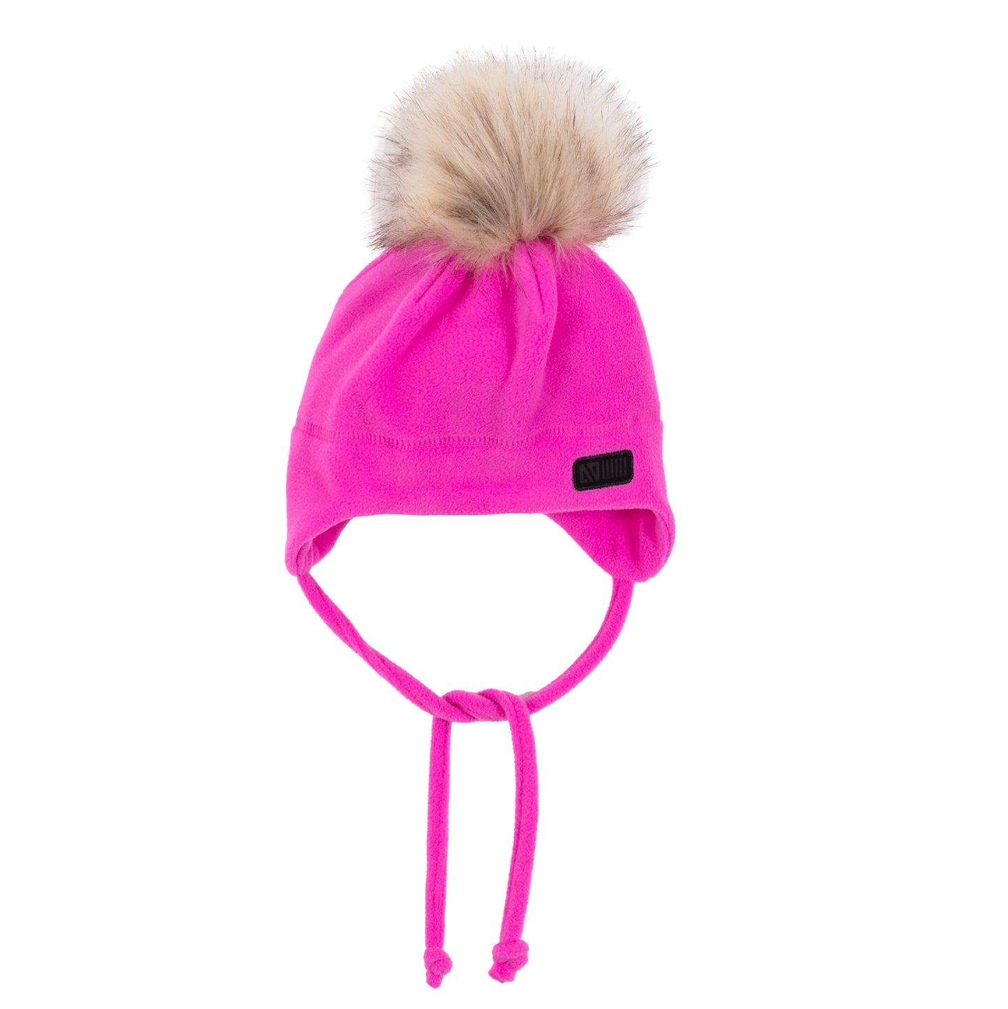 Tuque en micropolaire avec oreilles bébé Bébé Fille Mauve