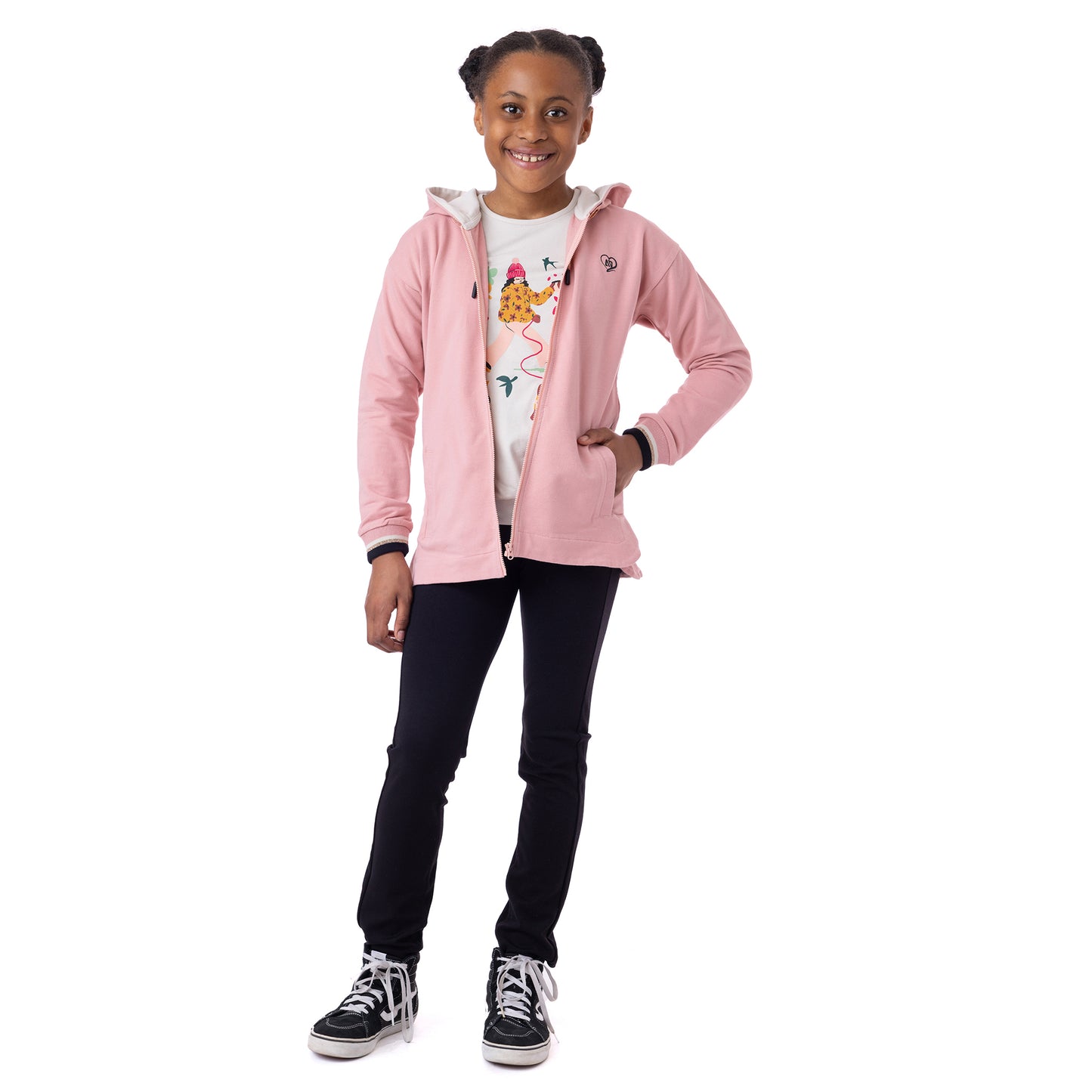 Veste à capuchon  Filles Corail