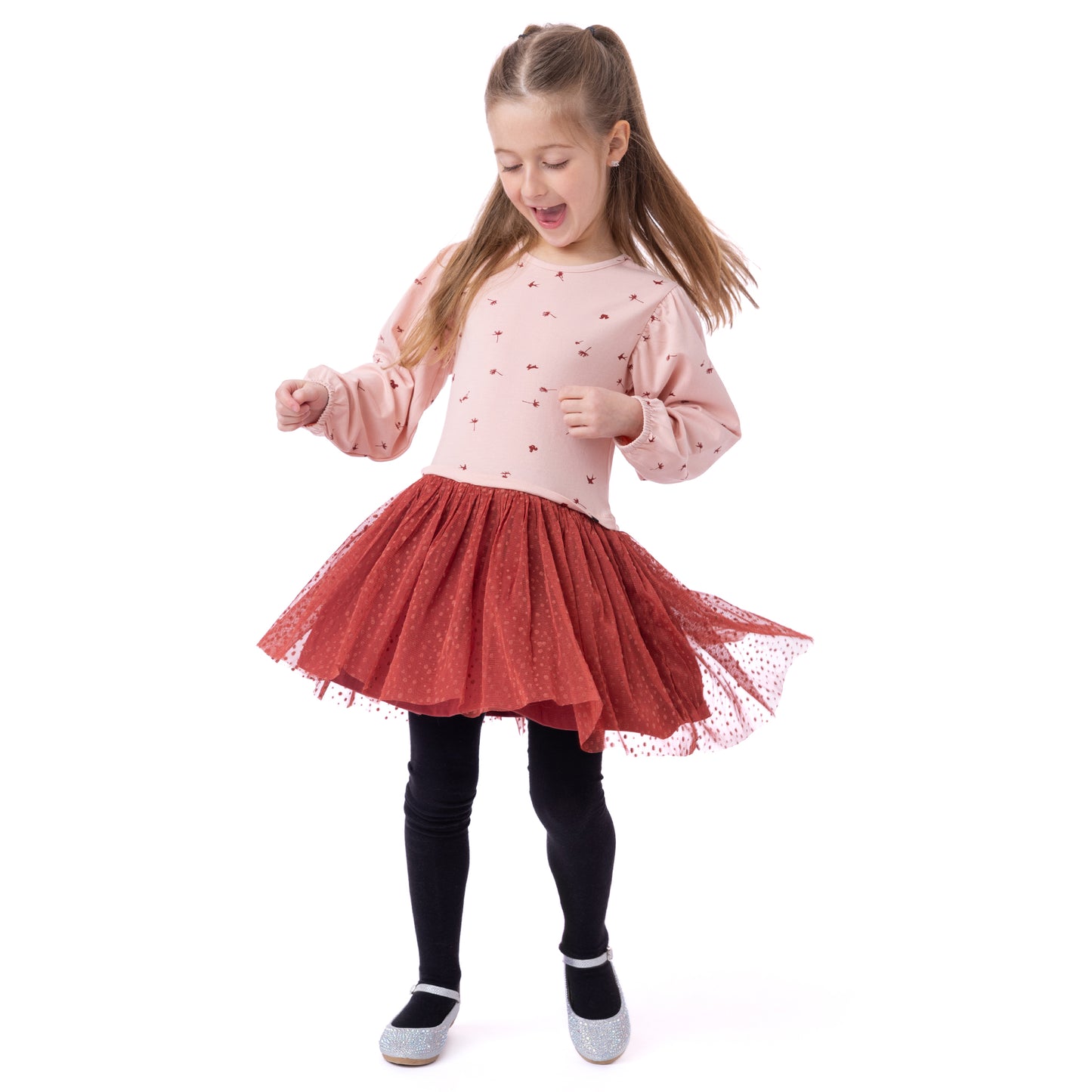 Robe  Filles Corail chiné