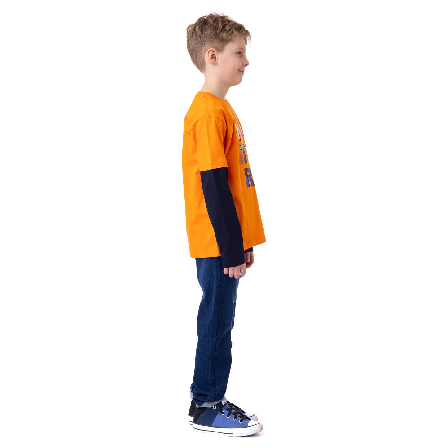 T-shirt manches longues  Garçons Orange