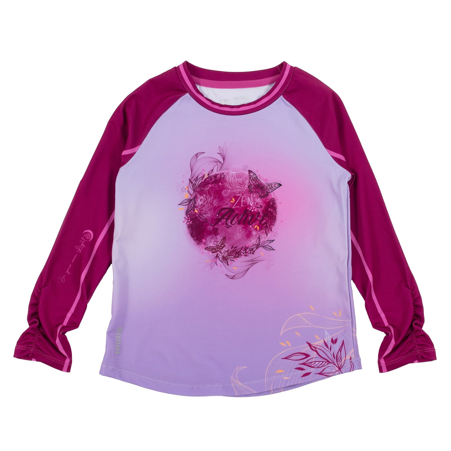 T-shirt manches longues athlétique  Filles Lilas