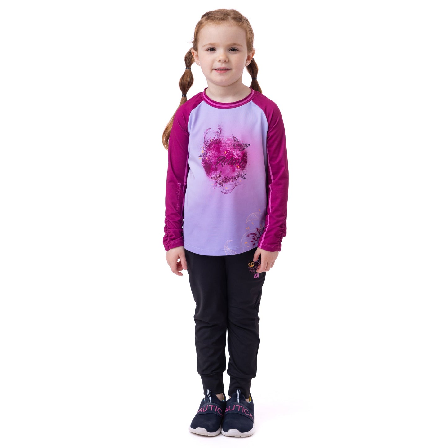 T-shirt manches longues athlétique  Filles Lilas