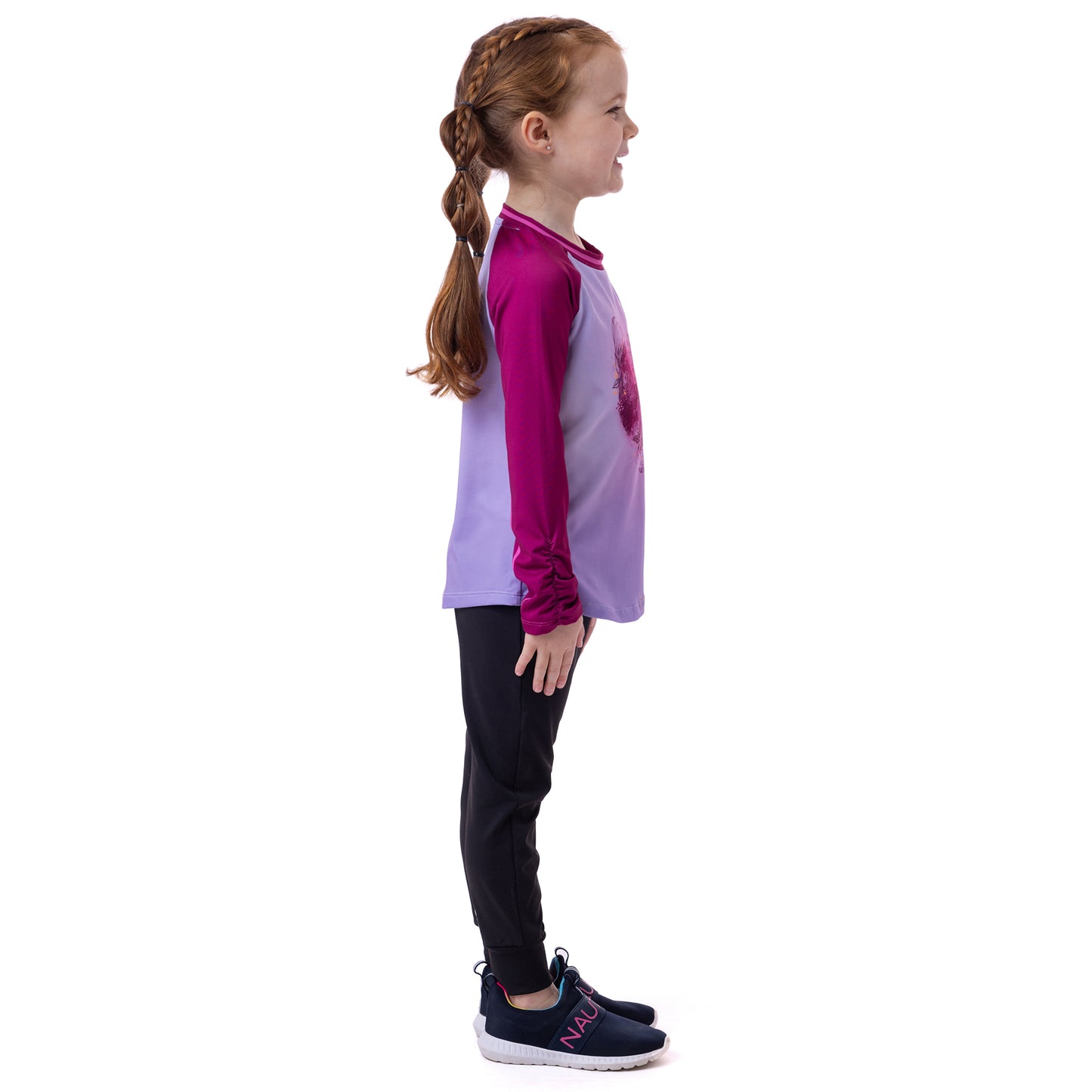 T-shirt manches longues athlétique  Filles Lilas