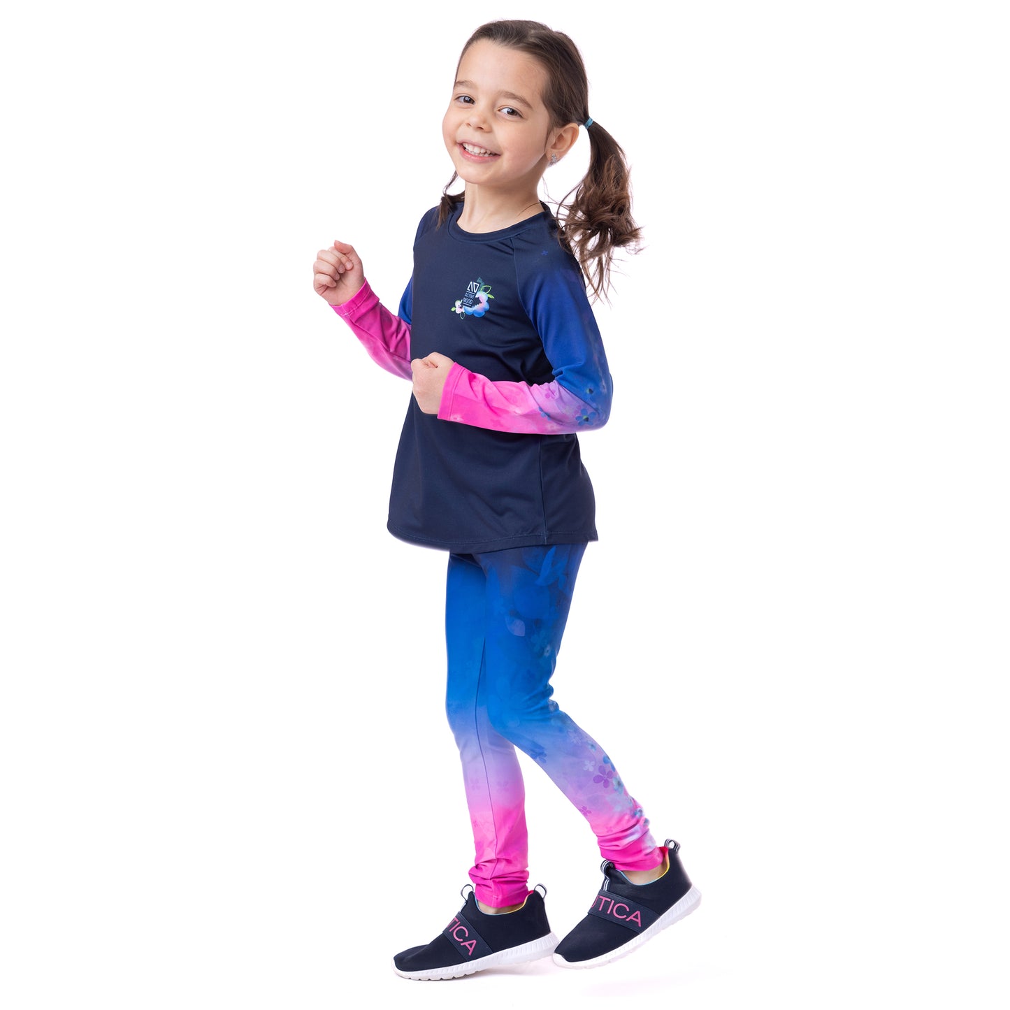 Legging athlétique  Filles Marine