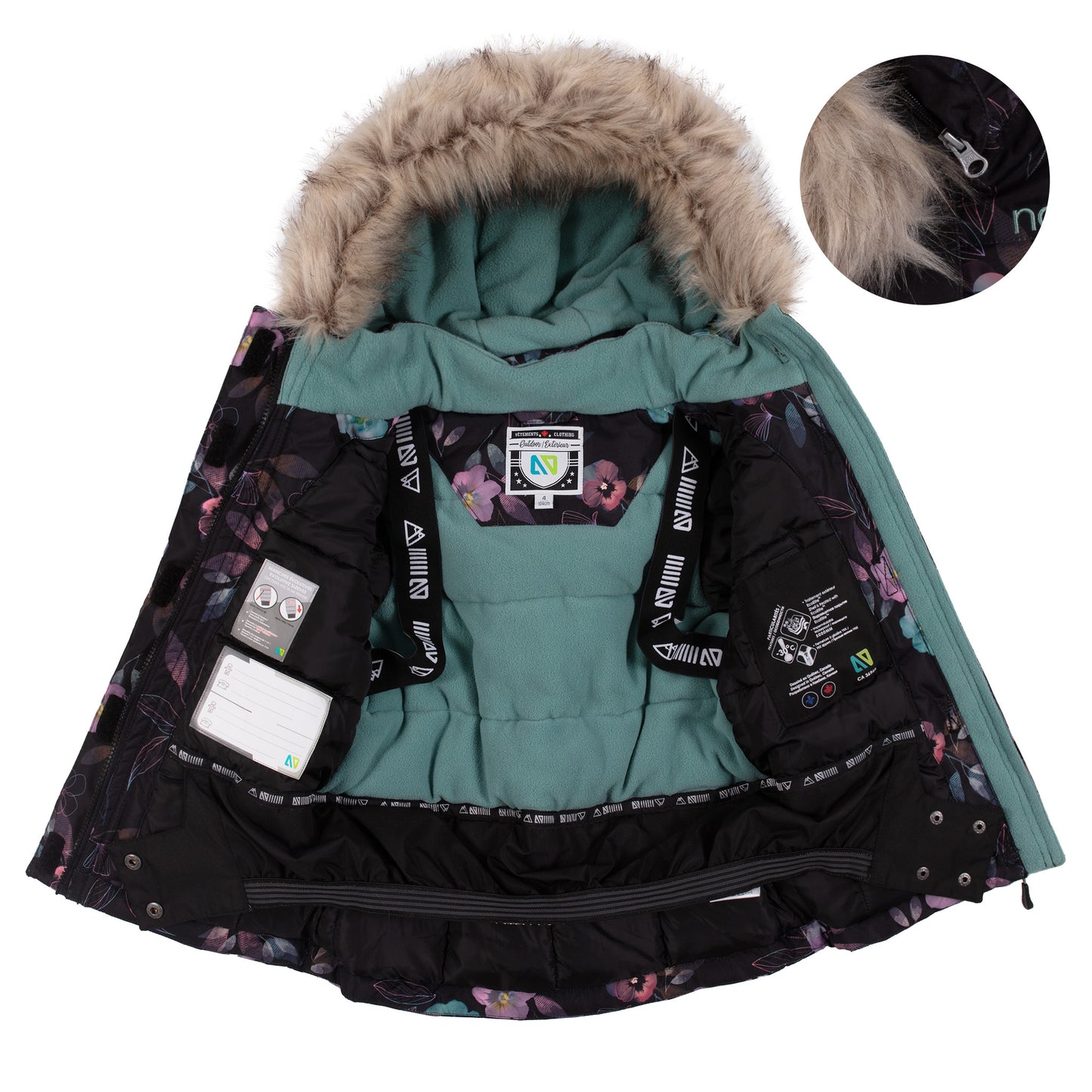 Habit de neige Lea  Filles Noir