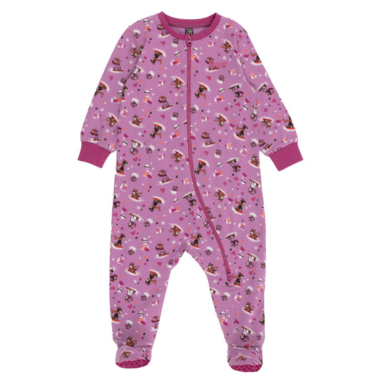 Pyjama une-pièce à pied  Bébé Fille Violet