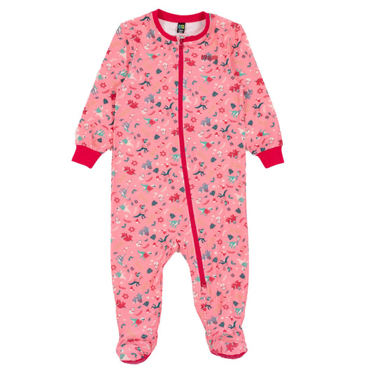 Pyjama une-pièce à pied  Bébé Fille Corail