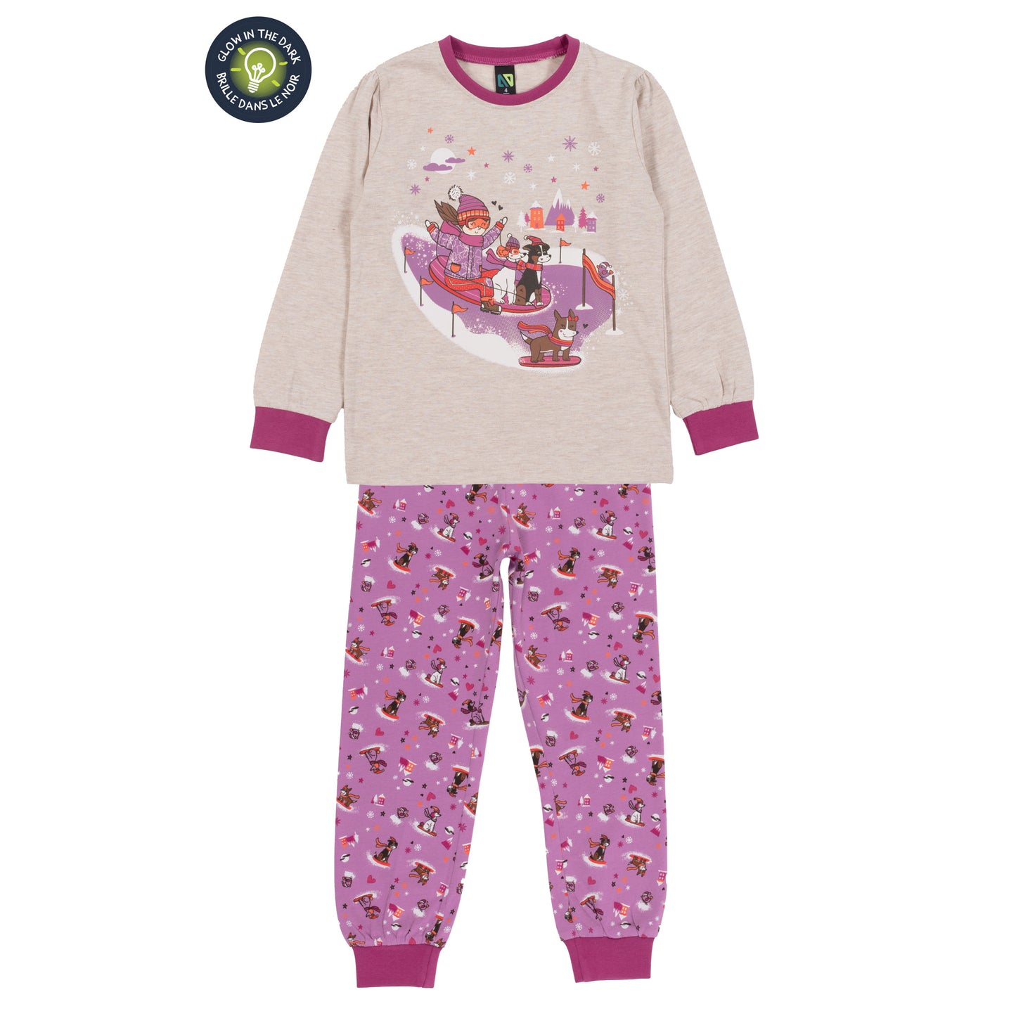 Pyjama  Filles Beige chiné