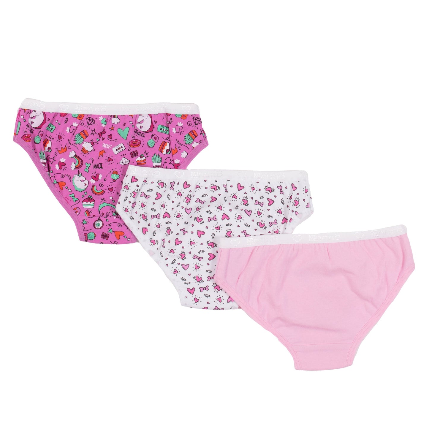 Culottes, paquet de 3  Filles Rose