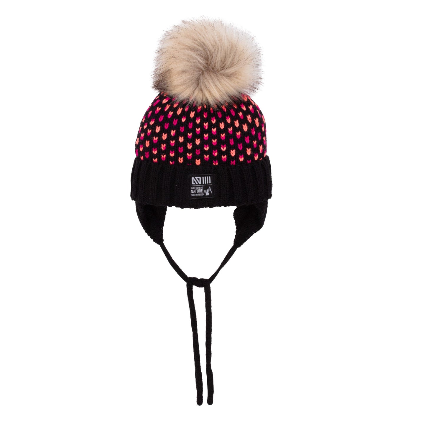 Tuque en tricot Amelia  Filles Noir