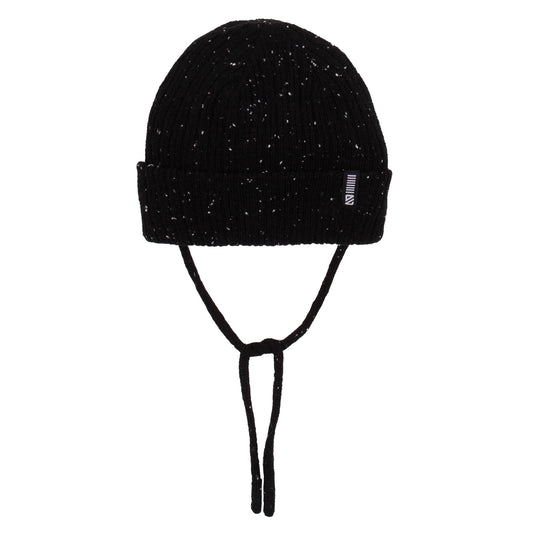 Tuque en tricot avec cordons  Bébé Garcon Noir