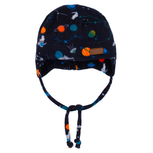 Tuque en micropolaire avec oreilles bébé Bébé Garcon Marine