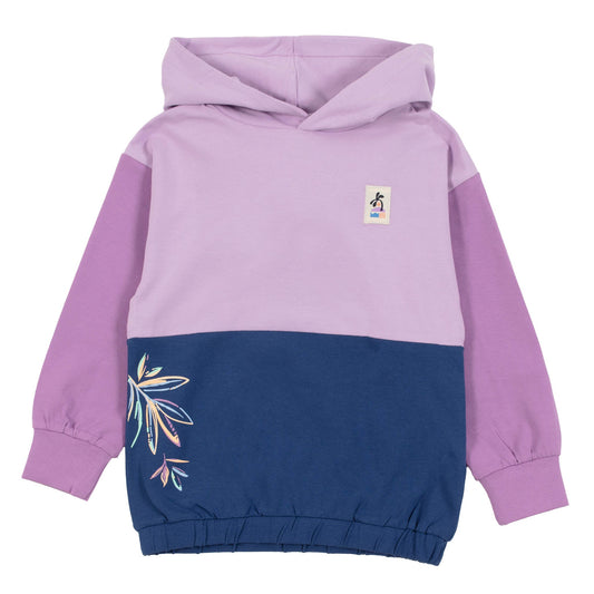 T-shirt manches longues à capuchon  Filles Lilas