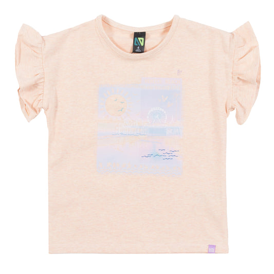 T-shirt  Filles Corail chiné