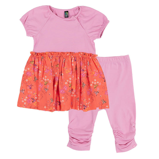 Ensemble robe deux-pièces  Bébé Fille Rose