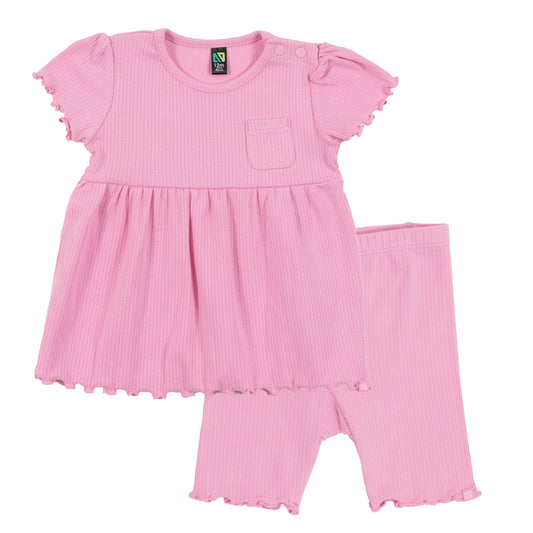 Ensemble T-shirt deux-pièces  Bébé Fille Rose