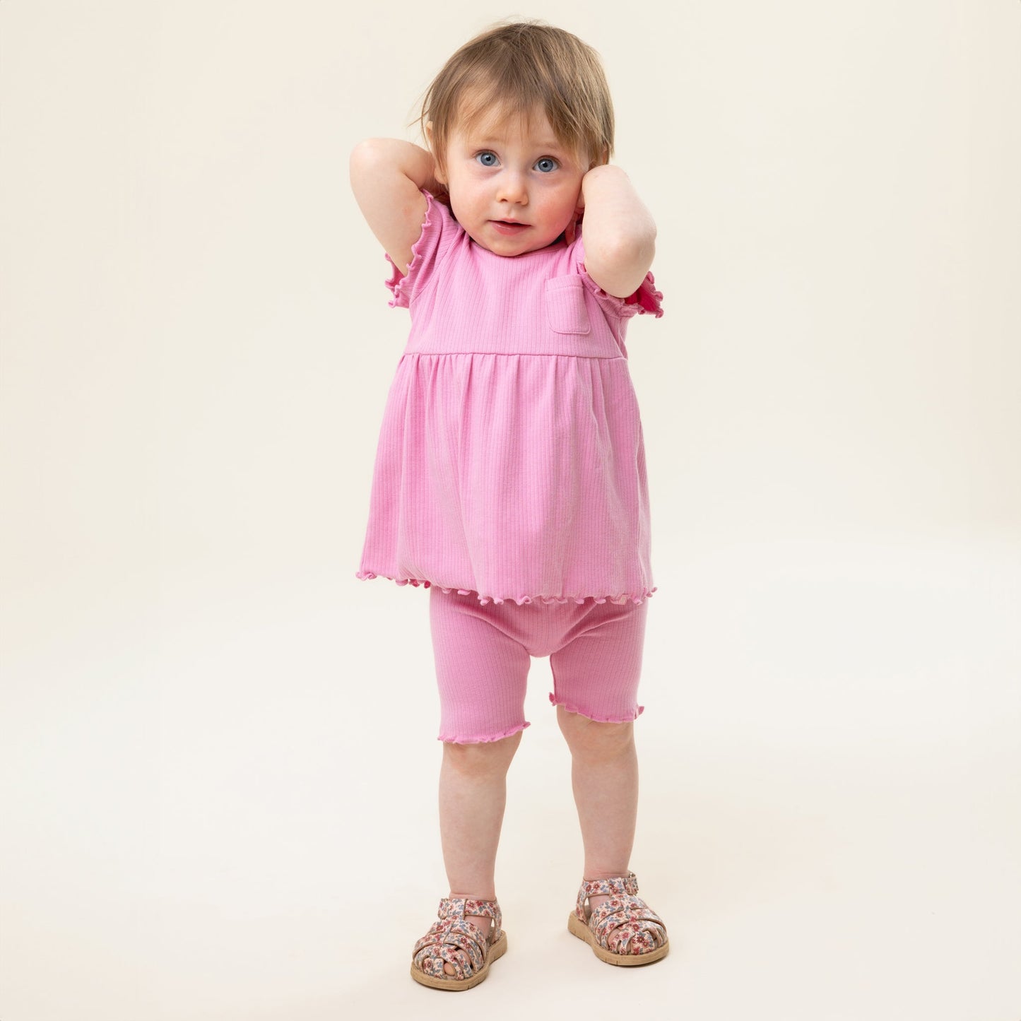 Ensemble T-shirt deux-pièces  Bébé Fille Rose