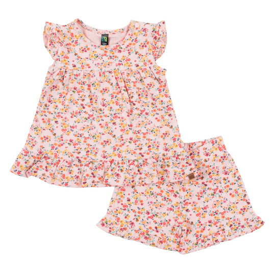 Ensemble T-shirt deux-pièces  Bébé Fille Rose Pâle