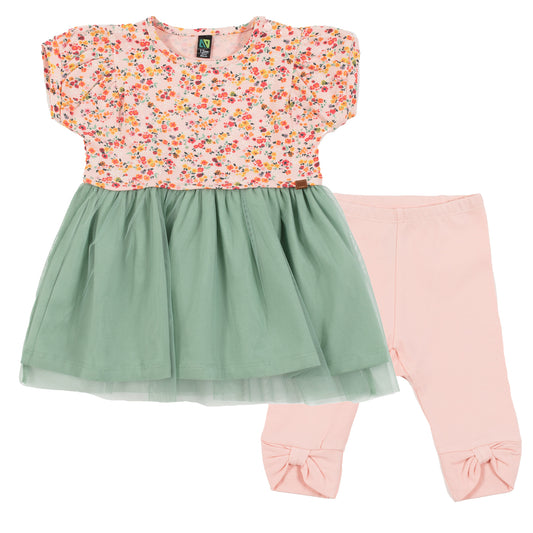 Ensemble robe deux-pièces  Bébé Fille Rose Pâle