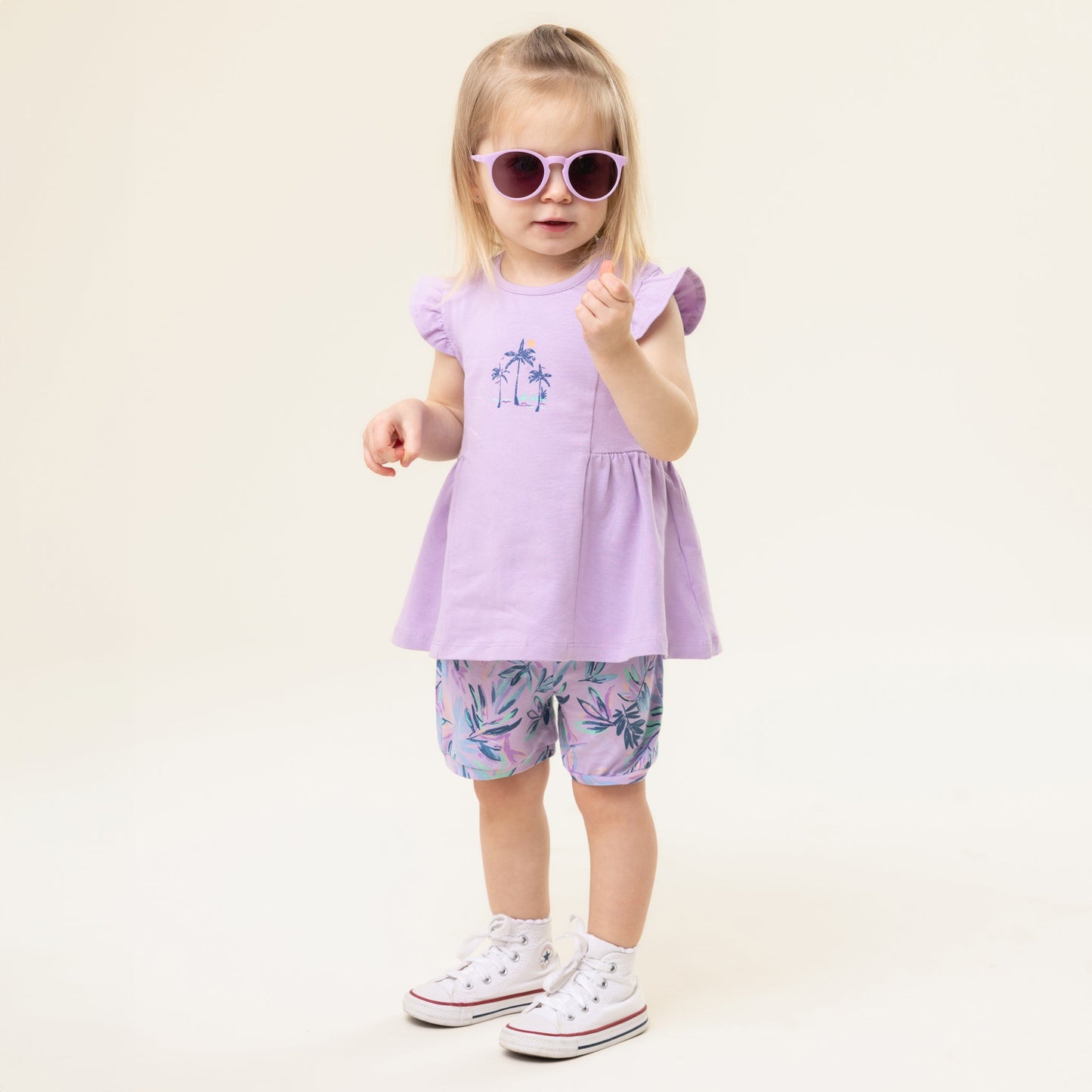 Ensemble T-shirt deux-pièces  Bébé Fille Lilas