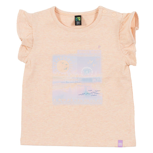 T-shirt  Bébé Fille Corail chiné