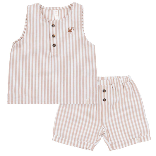 Ensemble camisole deux-pièces  Bébé Garcon Beige