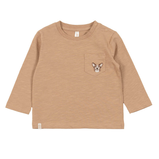 T-shirt manches longues  Bébé Garcon Beige