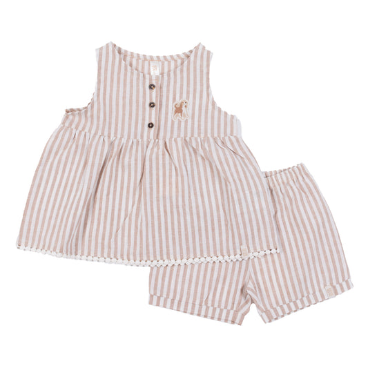 Ensemble camisole deux-pièces  Bébé Fille Beige