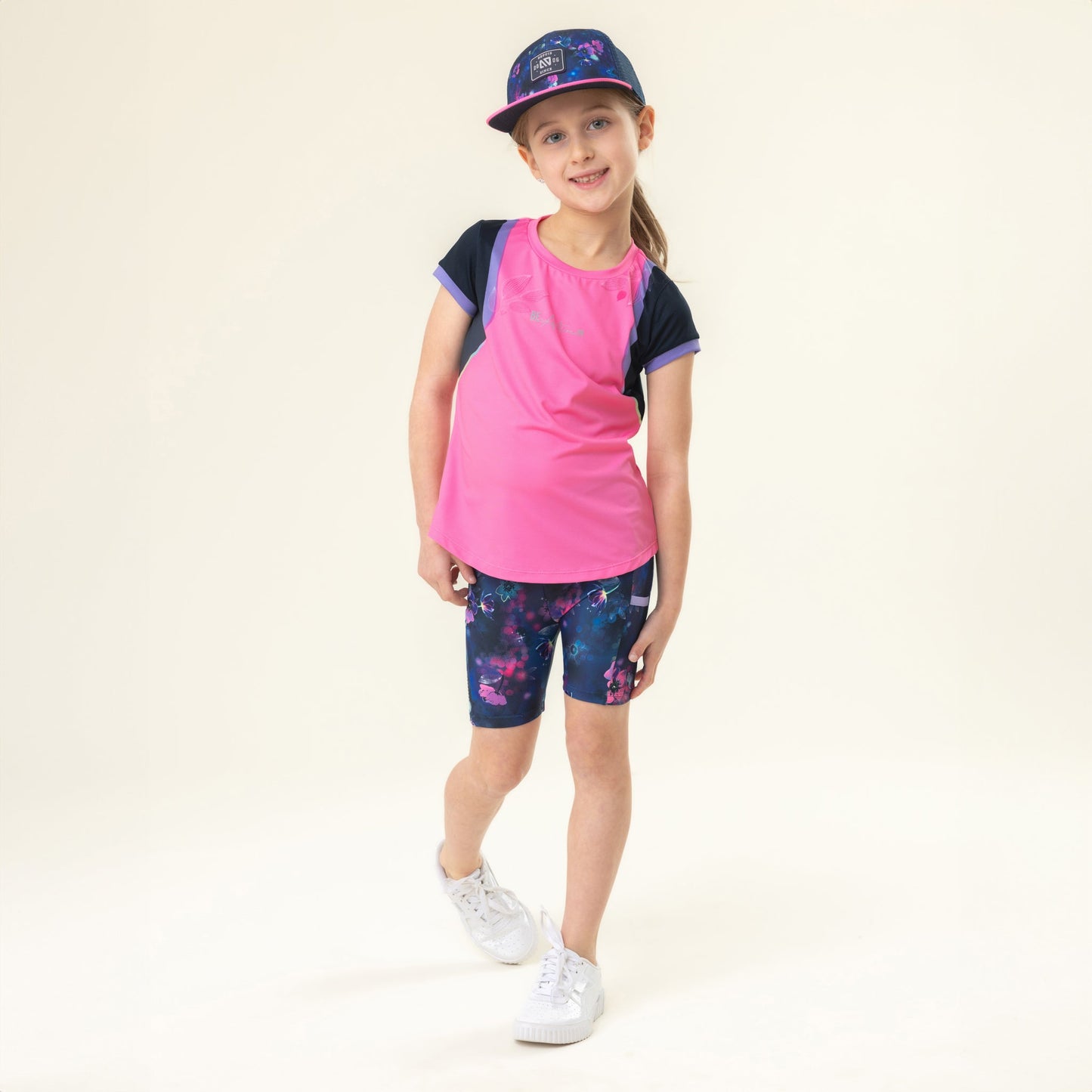 Short cycliste athlétique  Filles Violet