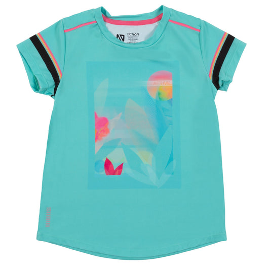 T-shirt athlétique  Filles Turquoise