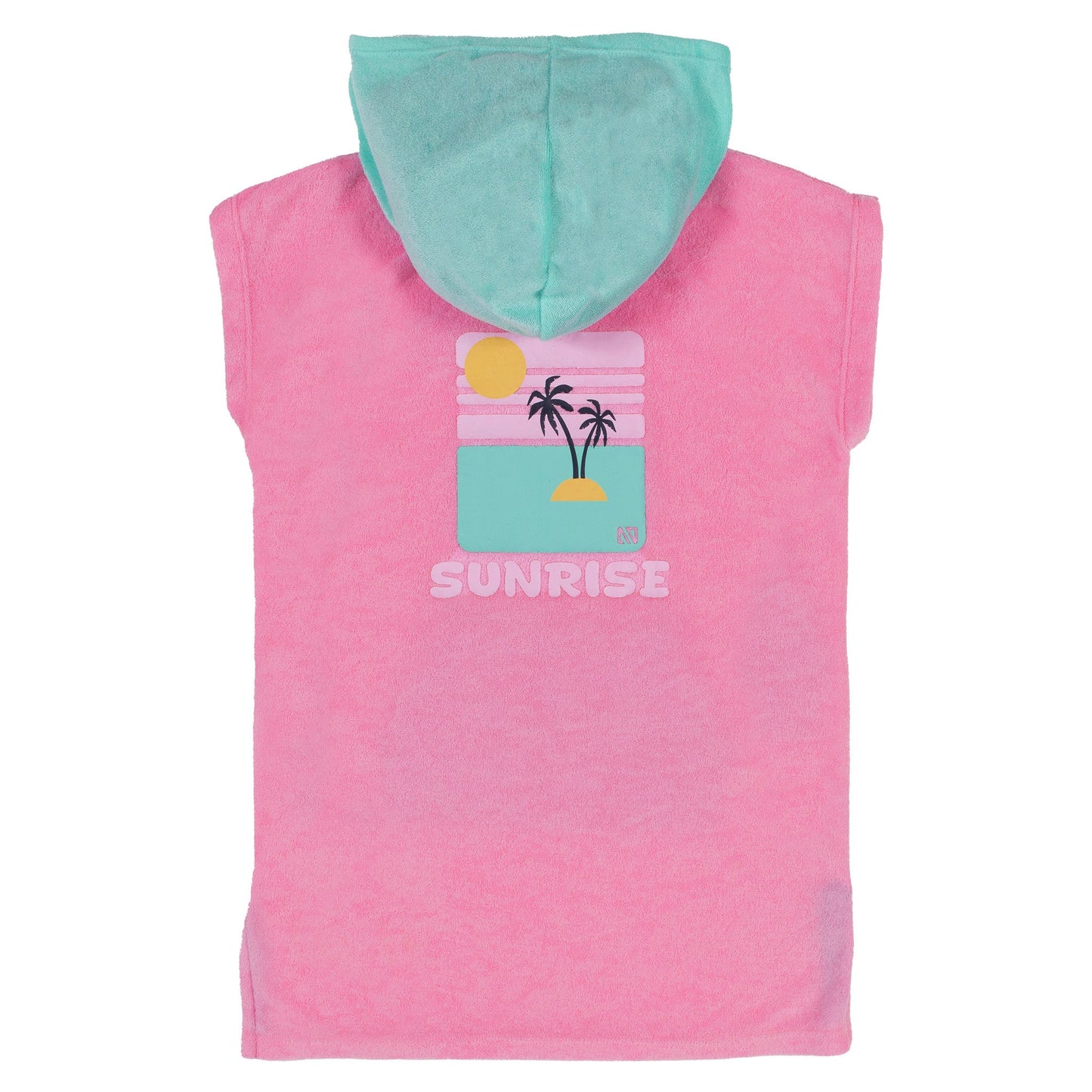 Poncho de plage à capuchon  Filles Rose