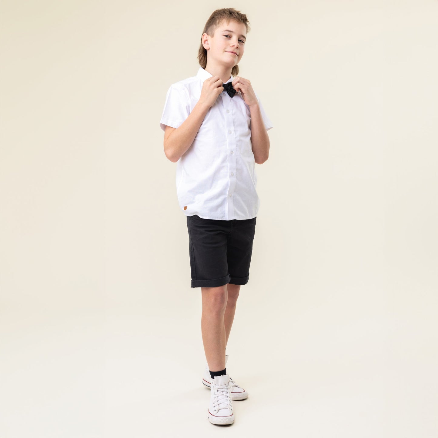 Chemise manches courtes  Garçons Blanc