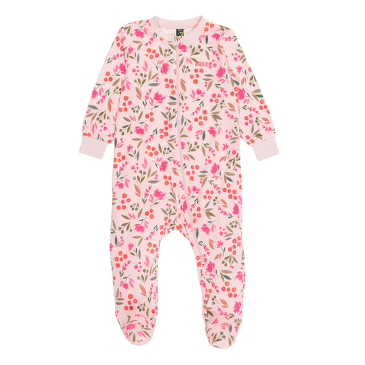 Pyjama une-pièce à pied  Bébé Fille Rose Pâle