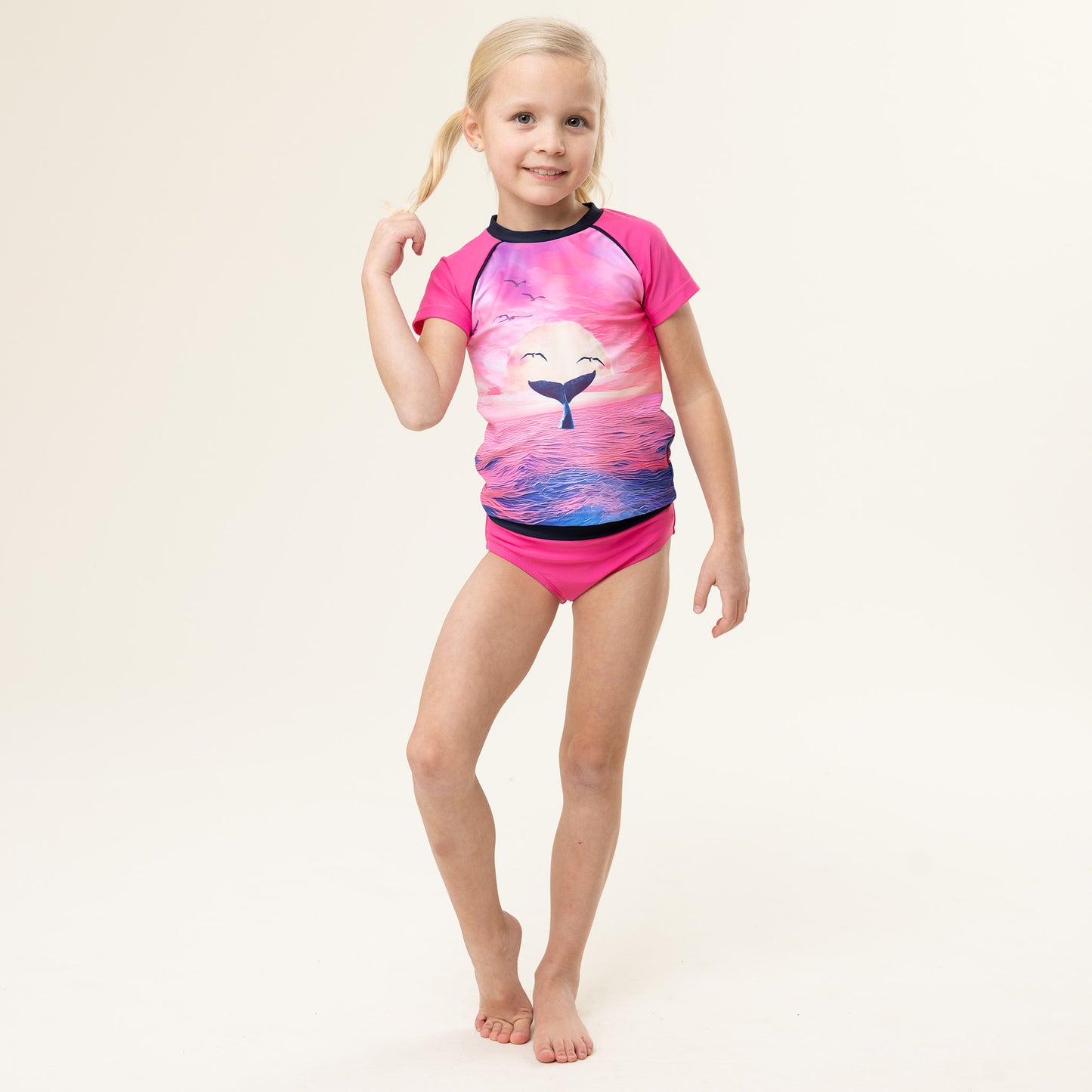 Maillot UV deux-pièces  Filles Fuchsia