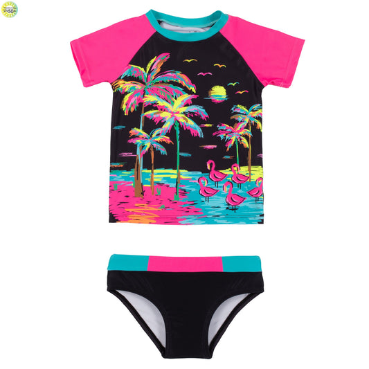 Maillot UV deux-pièces  Filles Noir