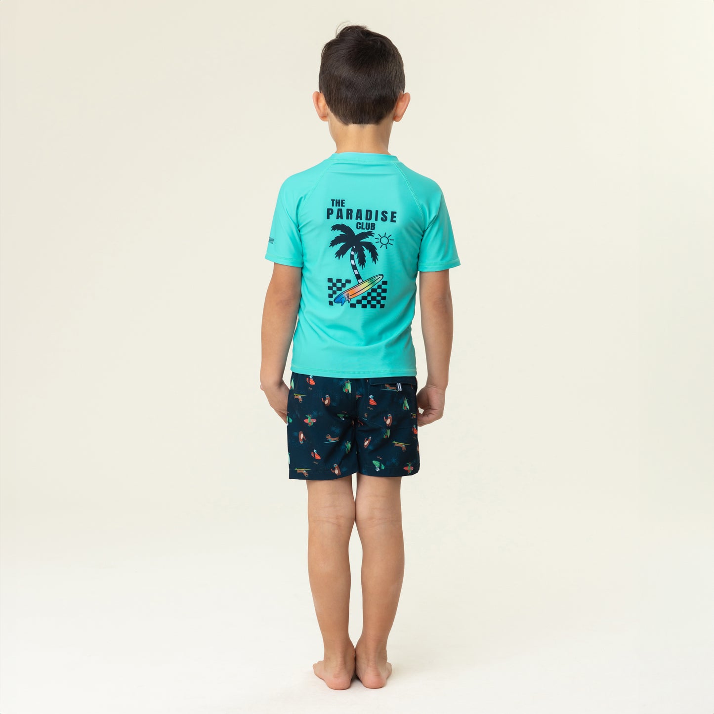 T-shirt maillot UV  Garçons Turquoise