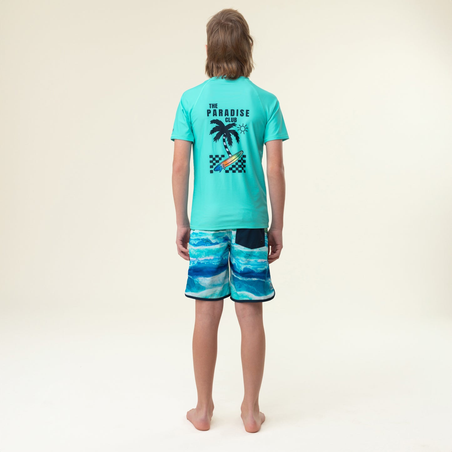 T-shirt maillot UV  Garçons Turquoise