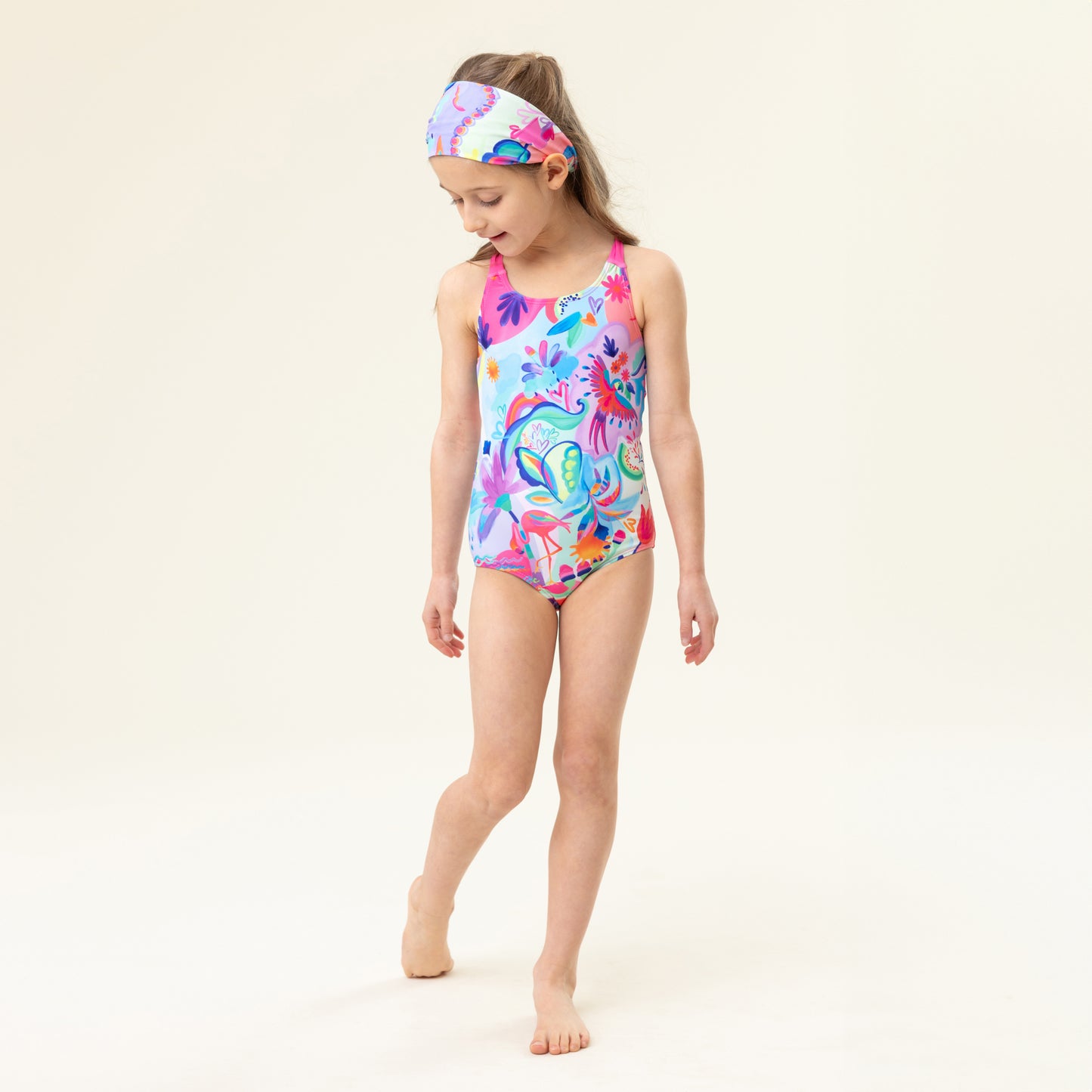 Maillot UV une-pièce  Filles Rose