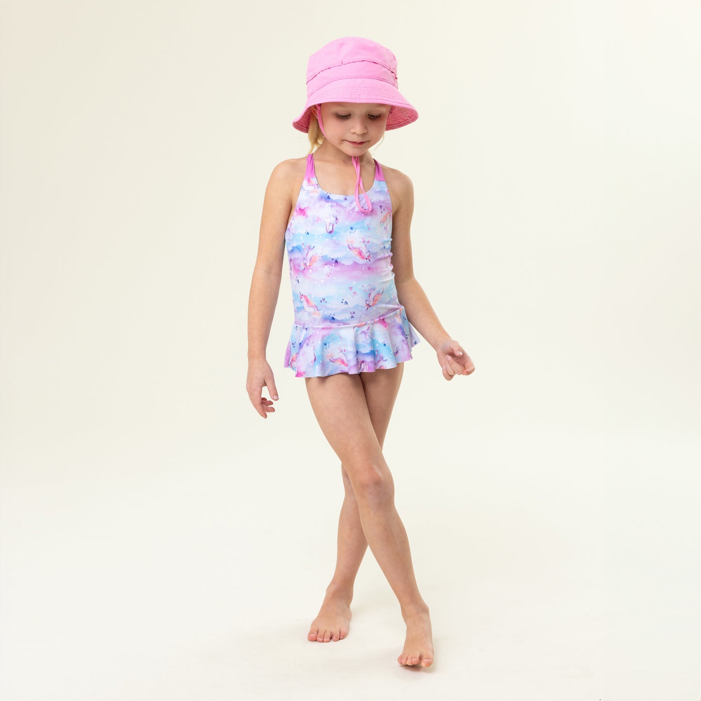 Maillot UV une-pièce  Filles Rose