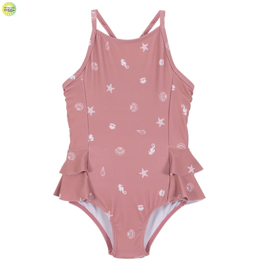 Maillot UV une-pièce  Filles Rose Pâle