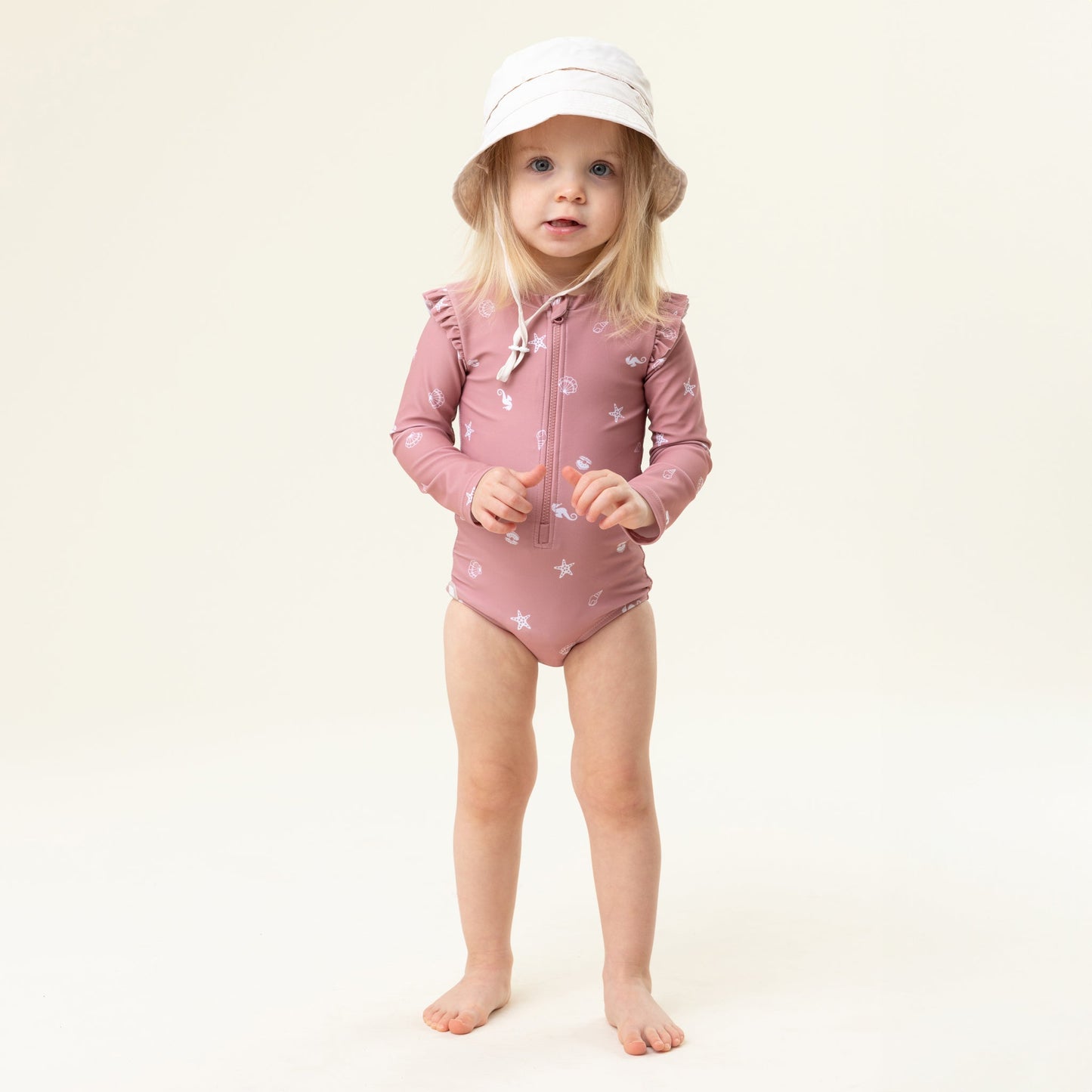 Maillot UV une-pièce  Filles Rose Pâle